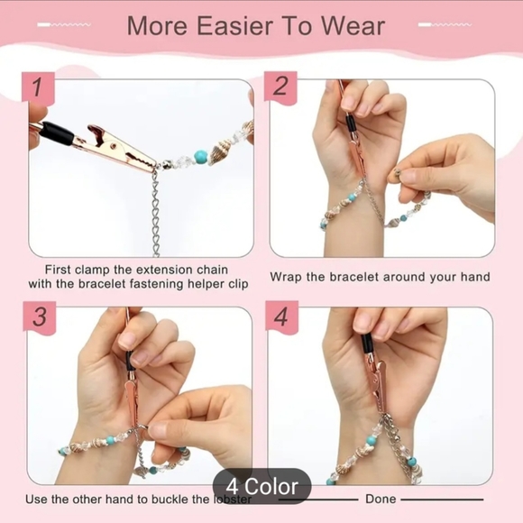 Bracelet Helper Tool in silver tone. - Picture 2 of 3